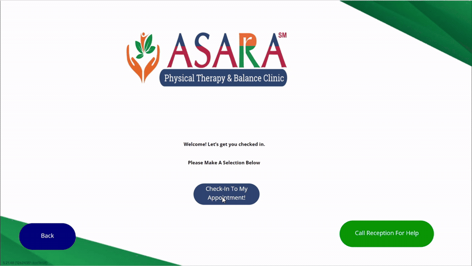 Asara Physical Therapy patient check-in moving from HiBridge to Empower EMR with live assistance available