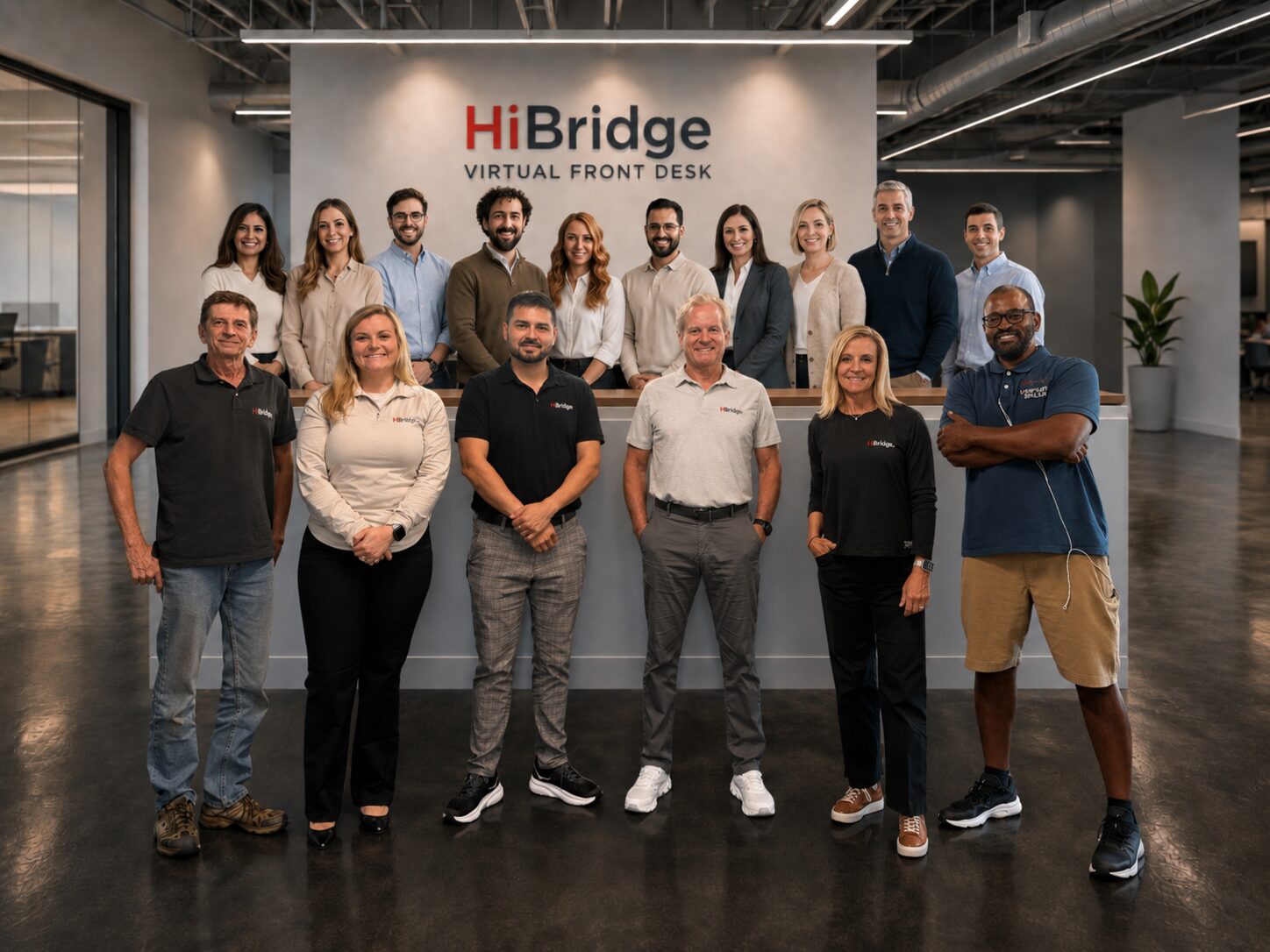 The HiBridge team at the Virtual Front Desk