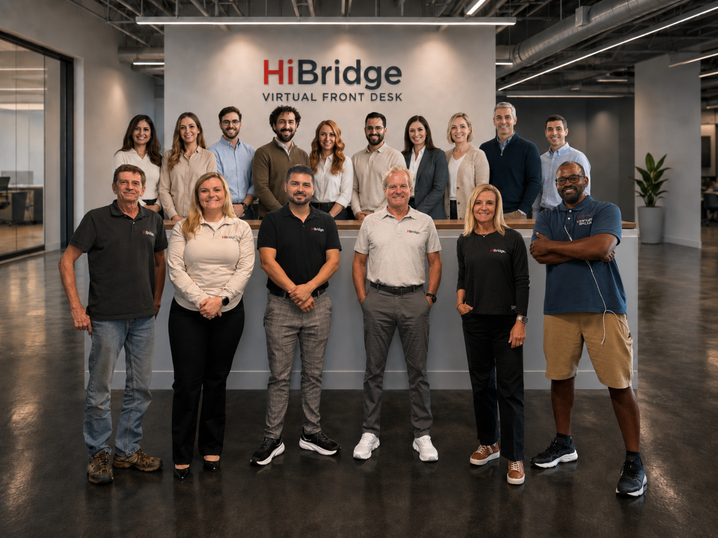 The HiBridge team at the Virtual Front Desk